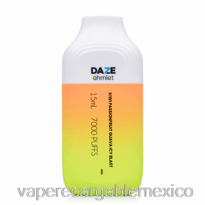 Vape Recargable 7 Daze Ohmlet 7000 Desechable Kiwi Maracuyá Guayaba Icy Blast